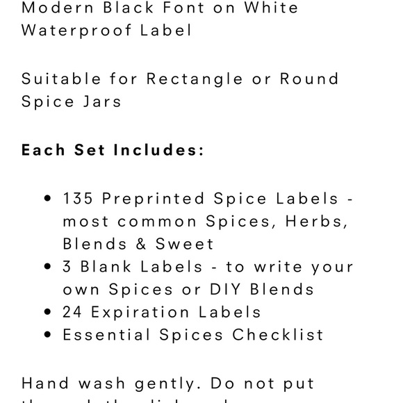 Savvy & Sorted Spice Jar Minimalist Labels - 146 Labels - 142 Preprinted - Picture 2 of 4